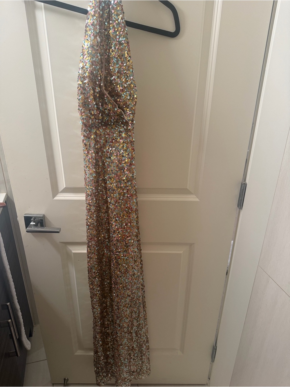Sequined Gold Evening Dress - Gold Marciano